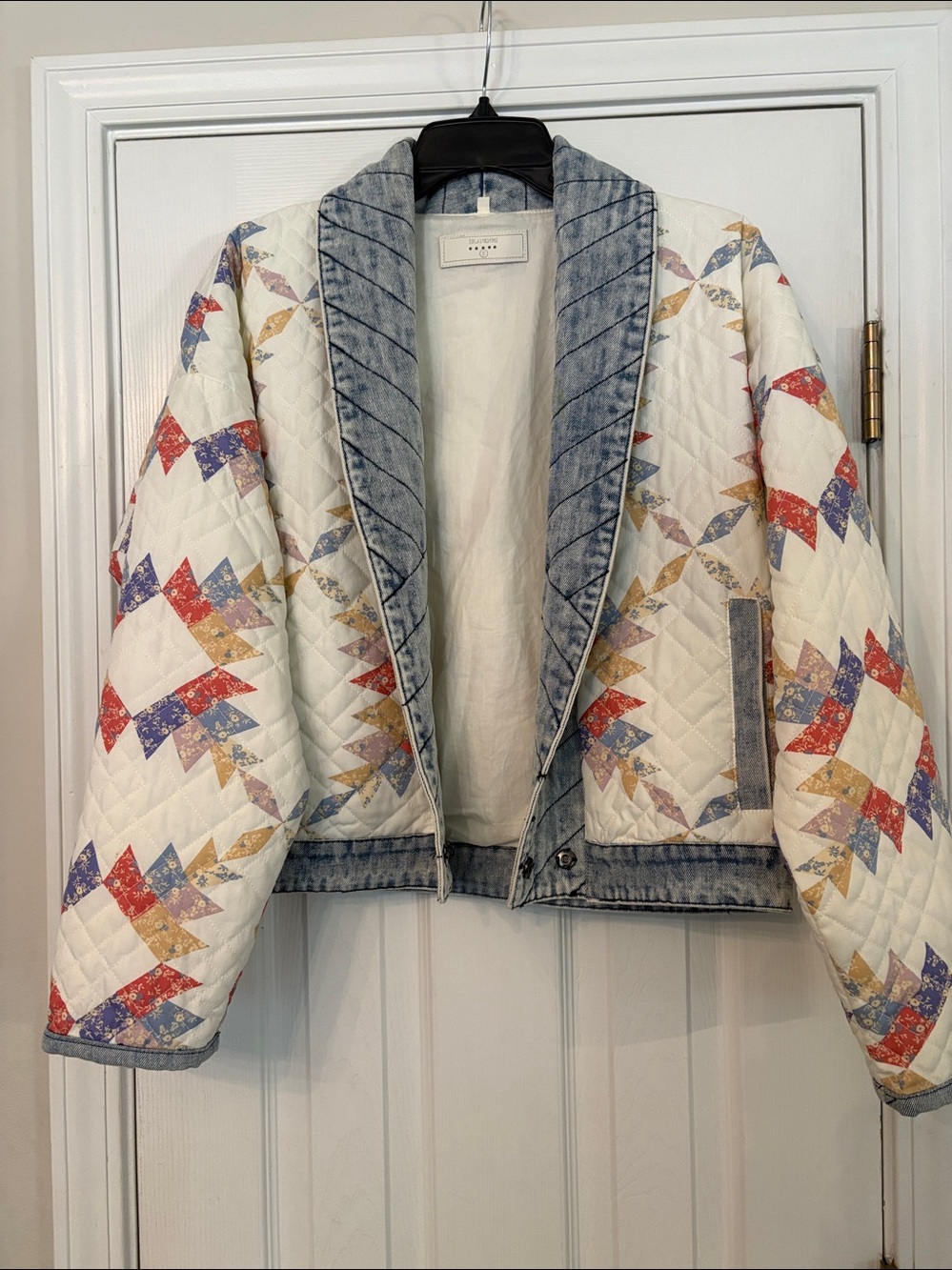 Blank NYC Making Memories Quilted Patchwork Jacket - Picture 4 of 7